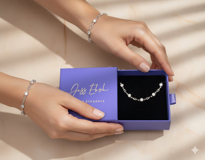 Sterling Silver Crystal Bracelet