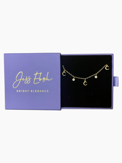 Diamonds & Moon necklace